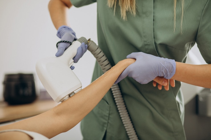 Foto gratuito epilazione laser, terapia di epilazione