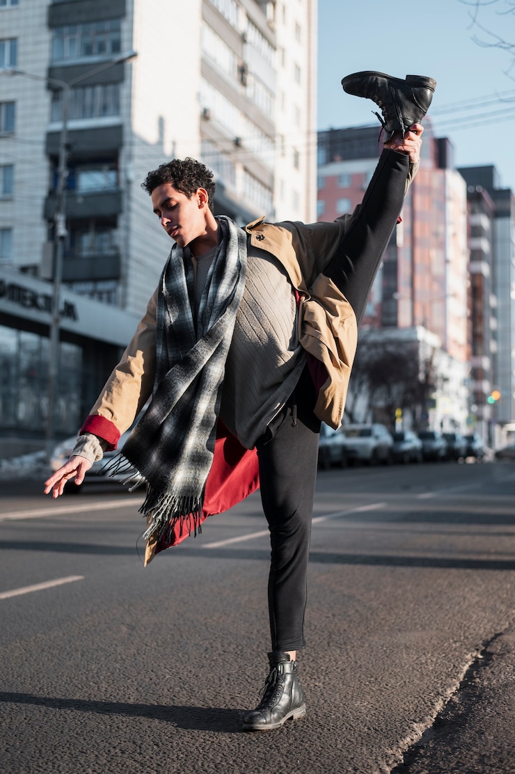 Foto gratuito esecutore di balletto per le strade