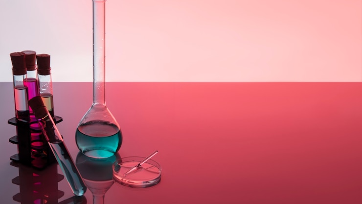 Foto gratuito esemplari di laboratorio di natura morta