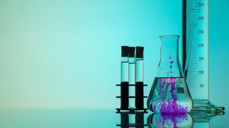 Foto gratuito esemplari di laboratorio di natura morta