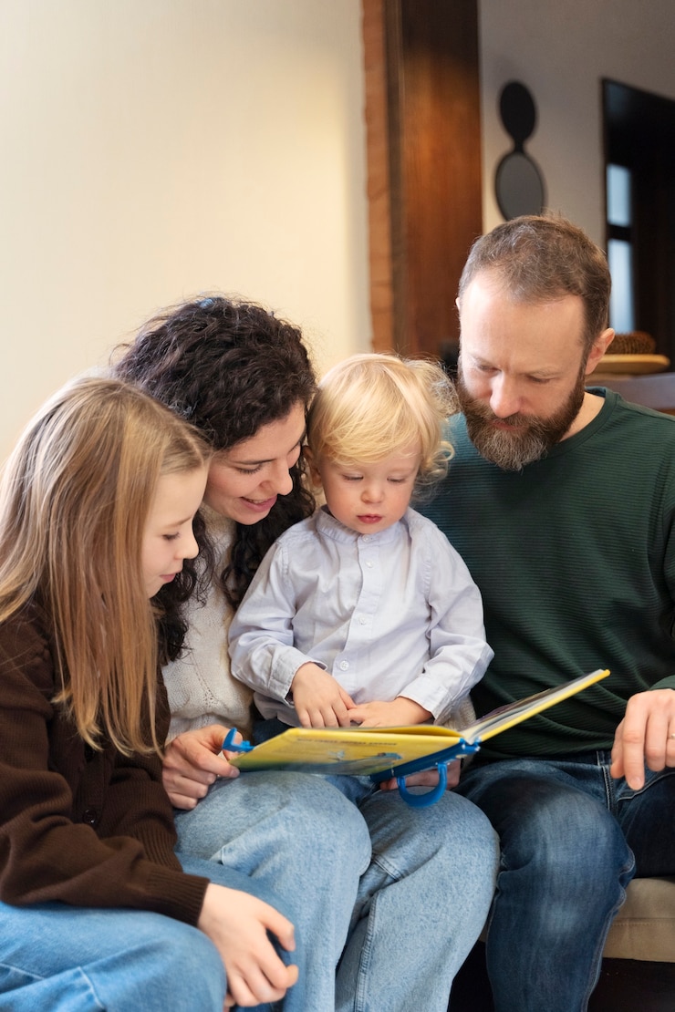Foto gratuito famiglia cristiana che prega insieme