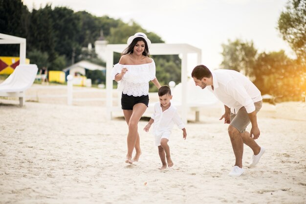 Famiglia in spiaggia