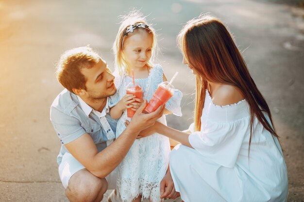 famiglia su un parco