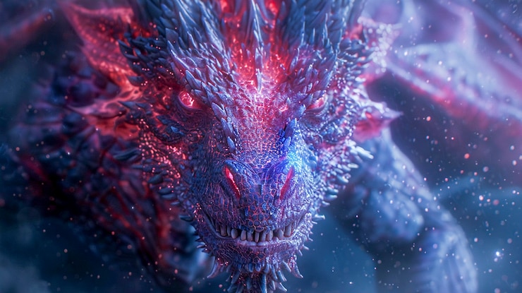 Foto gratuito fantastico drago dettagliato.