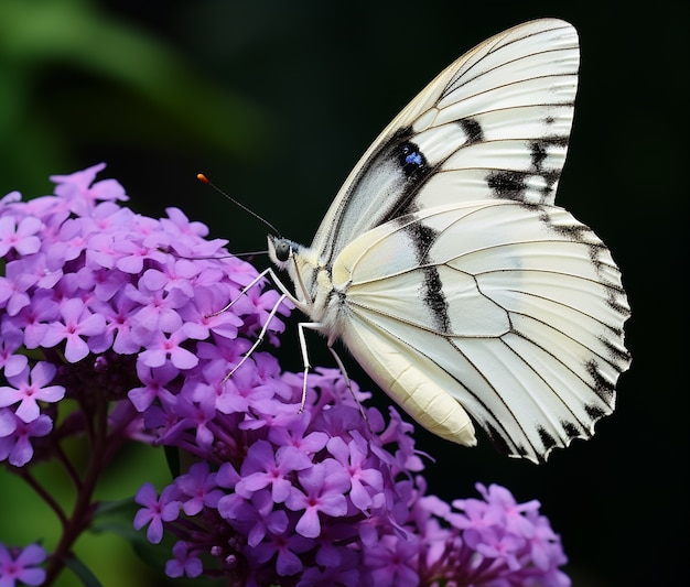 Farfalla bianca in fiore