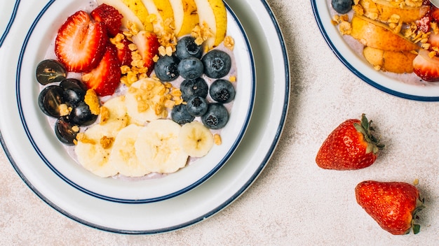 Farina d&#39;avena sano con ricetta di frutta