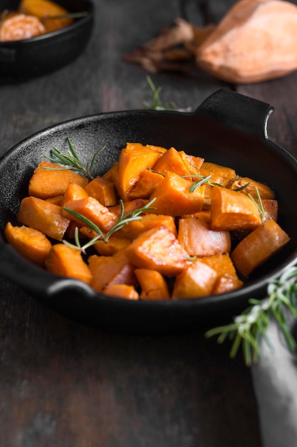 Farina di patate dolci ad alto angolo