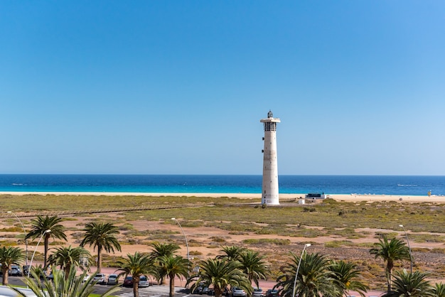 Faro sull'isola di Fuerteventura catturato in Spagna