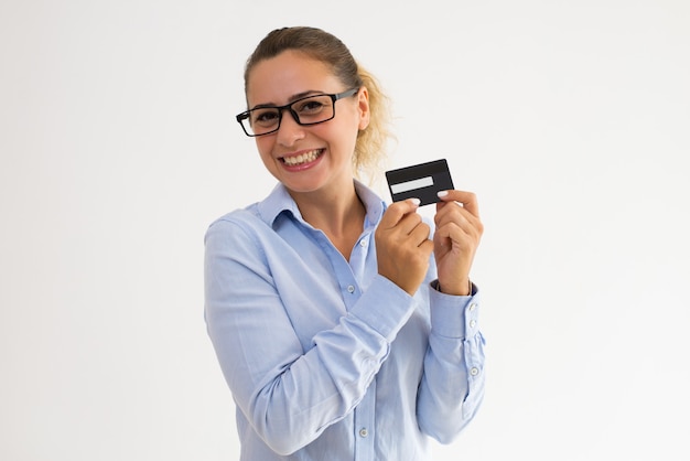 Felice programma di fidelizzazione della pubblicità del titolare della carta femminile