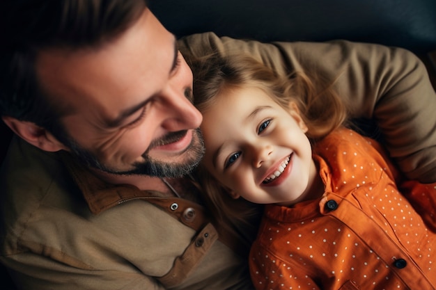 Festa del padre con il bambino.