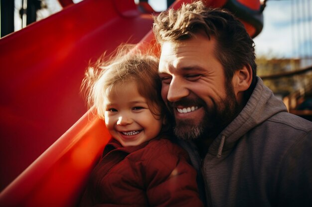 Festa del padre con il bambino.