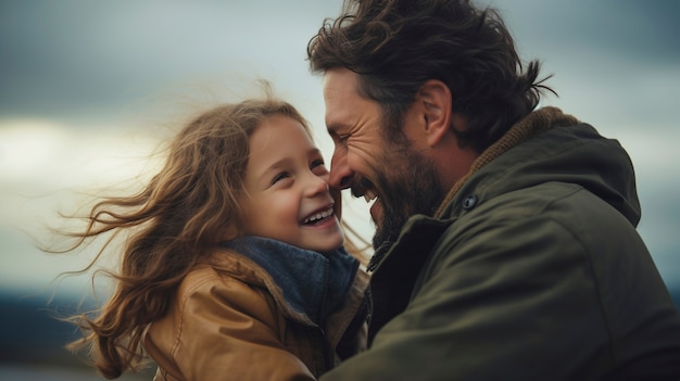 Festa del padre con il bambino.