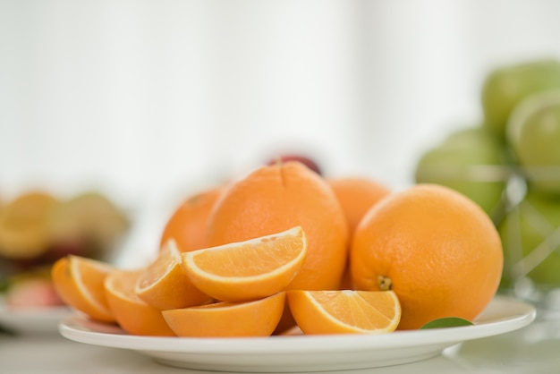 Fetta di frutta fresca arancione