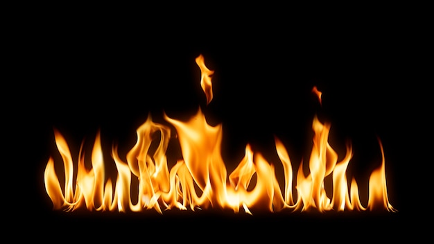 Fiamma ardente Sfondo HD, immagine realistica del fuoco