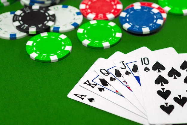 Fiches da poker sul tavolo