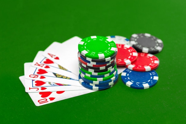 Fiches da poker sul tavolo