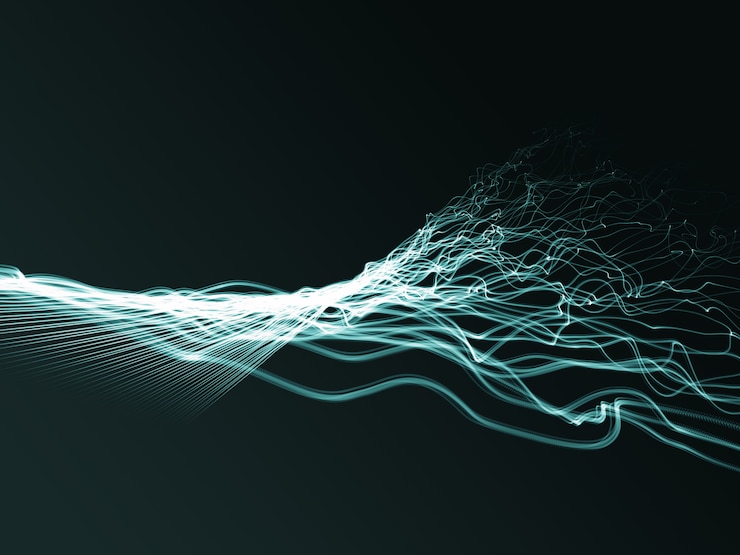 Foto gratuito fili intrecciati scorrenti astratti 3d