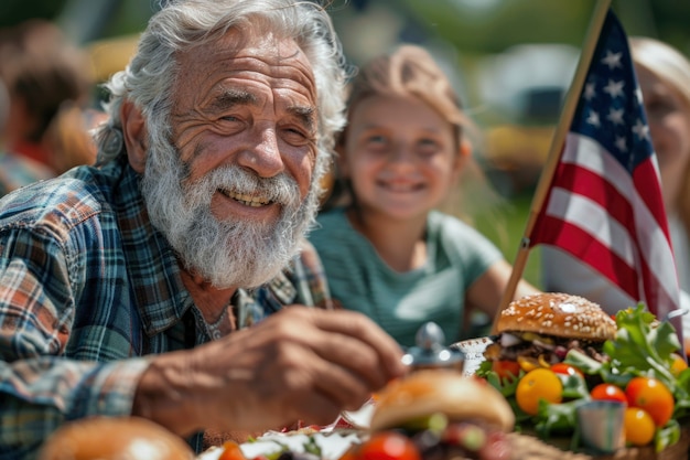 Film di persone felici che festeggiano la festa dell'Indipendenza americana