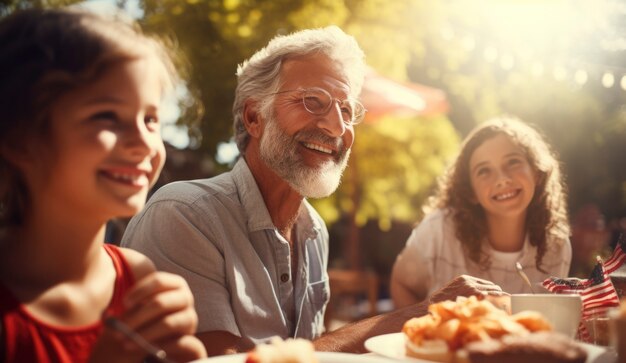 Film di persone felici che festeggiano la festa dell'Indipendenza americana