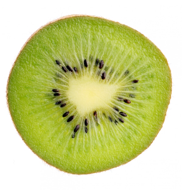 Fine della fetta del kiwi in su