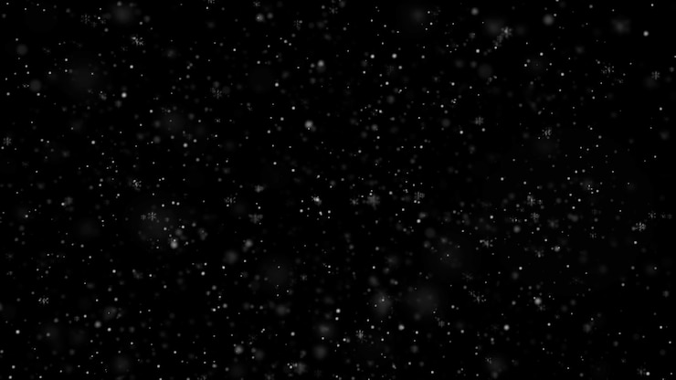 Foto gratuito fiocchi di neve realistici isolati su sfondo nero sovrapposizione di neve bianca