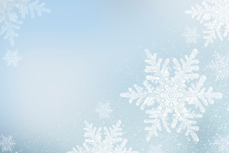 Foto gratuito fiocchi di neve su sfondo blu invernale