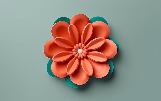Fiore colorato vista dall'alto in studio