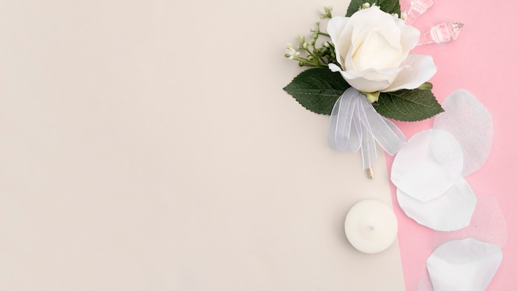 Foto gratuito fiore su carta con spazio di copia