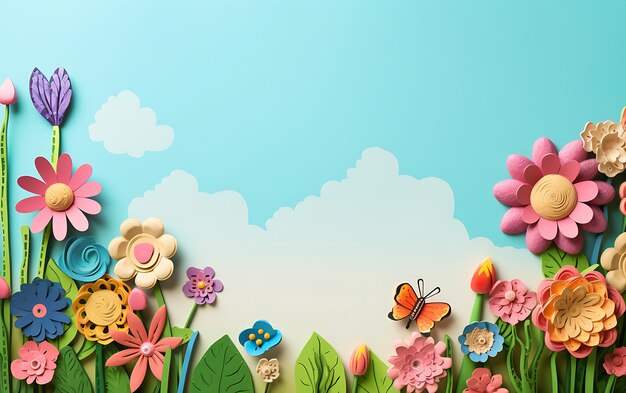 Fiori in vista dall'alto con spazio per la copia