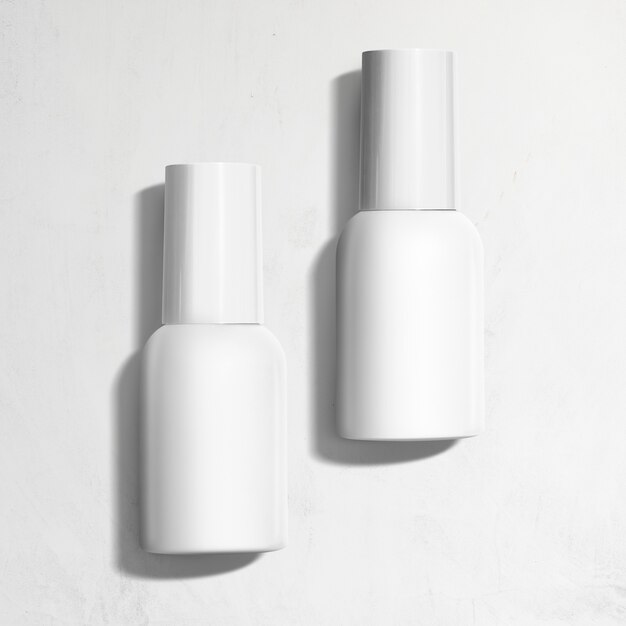 Flaconi spray per branding e packaging in stile minimal