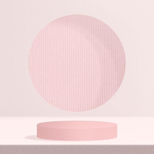 Fondale prodotto rosa con spazio di design