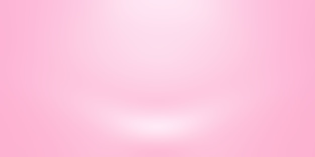 Fondo astratto vuoto liscio rosa chiaro della stanza dello studio, uso come montaggio per l'esposizione del prodotto, striscione, modello.