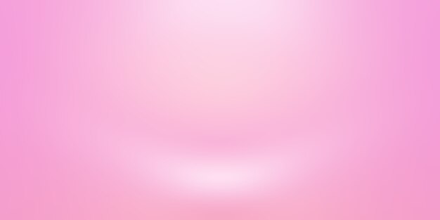 Fondo astratto vuoto liscio rosa chiaro della stanza dello studio, uso come montaggio per l'esposizione del prodotto, striscione, modello.