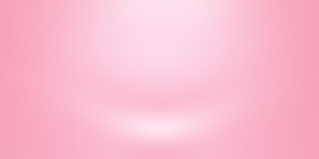 Fondo astratto vuoto liscio rosa chiaro della stanza dello studio, uso come montaggio per l'esposizione del prodotto, striscione, modello.