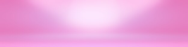 Fondo astratto vuoto liscio rosa chiaro della stanza dello studio, uso come montaggio per l'esposizione del prodotto, striscione, modello.