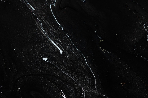 Fondo in marmo liquido nero pittura acrilica fatta a mano