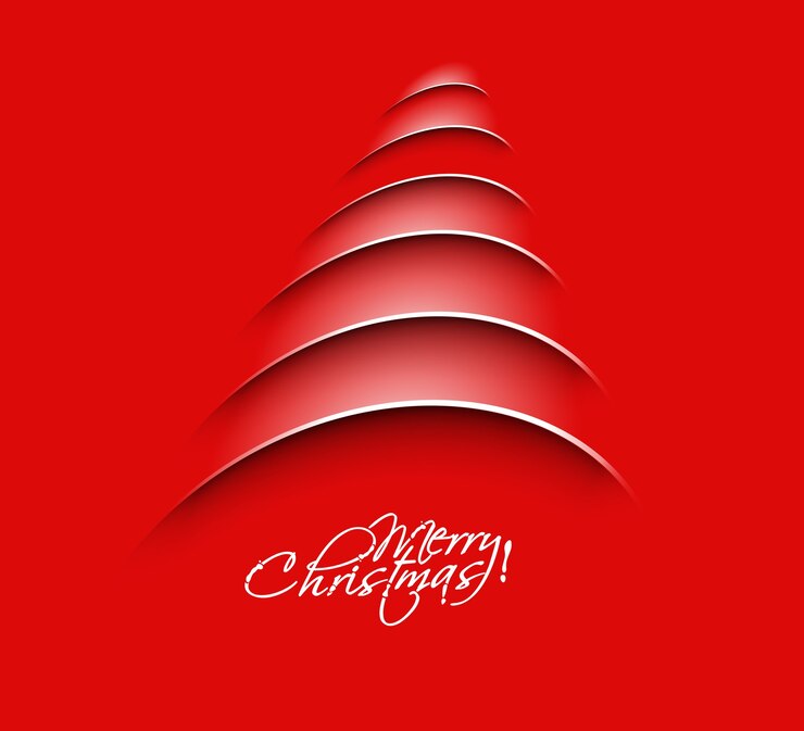 Foto gratuito fondo moderno dell'albero di natale del taglio della carta, illustrazione di vettore.