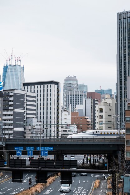 Fondo moderno della via di Tokyo