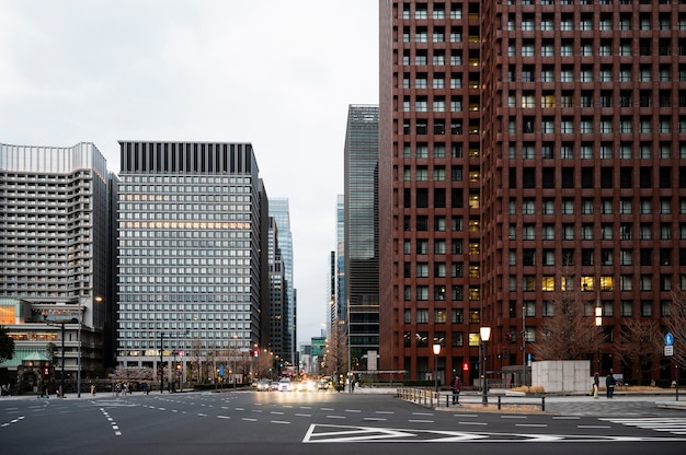 Fondo moderno della via di Tokyo