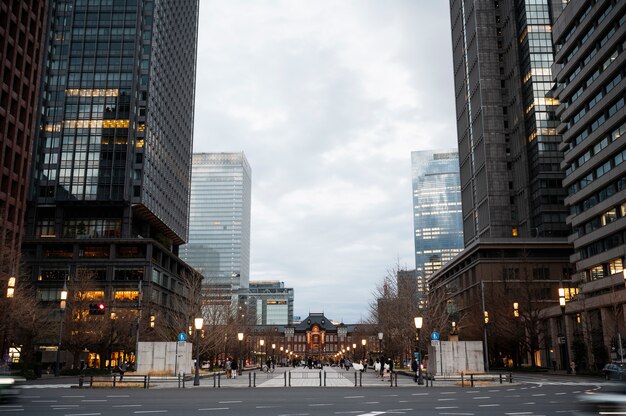 Fondo moderno della via di Tokyo