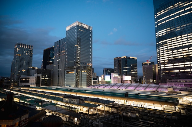 Fondo moderno della via di Tokyo