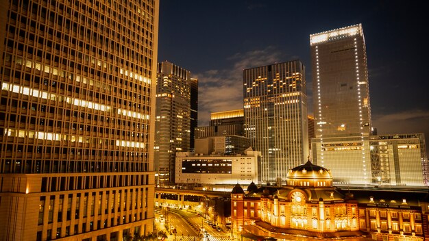 Fondo moderno della via di Tokyo