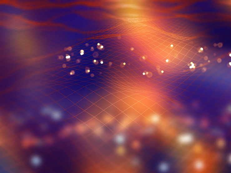 Foto gratuito fondo moderno di tecnologia 3d con le linee di collegamento scorrenti