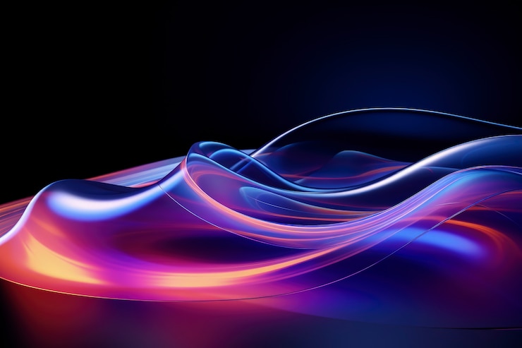 Foto gratuito forme 3d che brillano con colori olografici brillanti