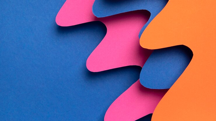 Foto gratuito forme di carta psichedelica multicolore