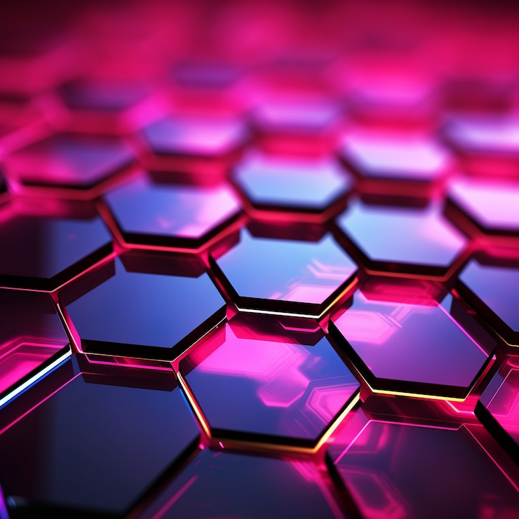 Foto gratuito forme geometriche 3d sullo sfondo al chiuso