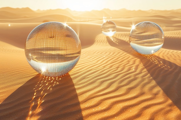 Forme geometriche surreali nel deserto sterile