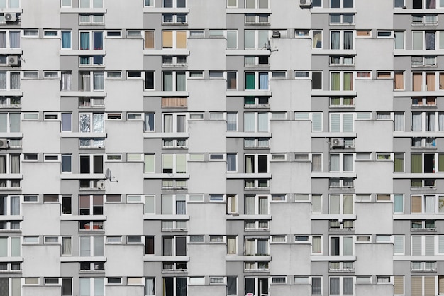 Foto di stock di facciata di un moderno edificio residenziale o alberghiero