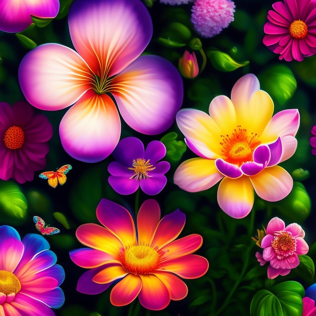 Foto gratis Fiori sbocciano bouquet floreale decorazione colorato bellissimo sfondo fiori da giardino pianta modello