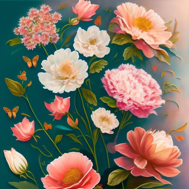 Foto gratis Fiori sbocciano bouquet floreale decorazione colorato bellissimo sfondo fiori da giardino pianta modello